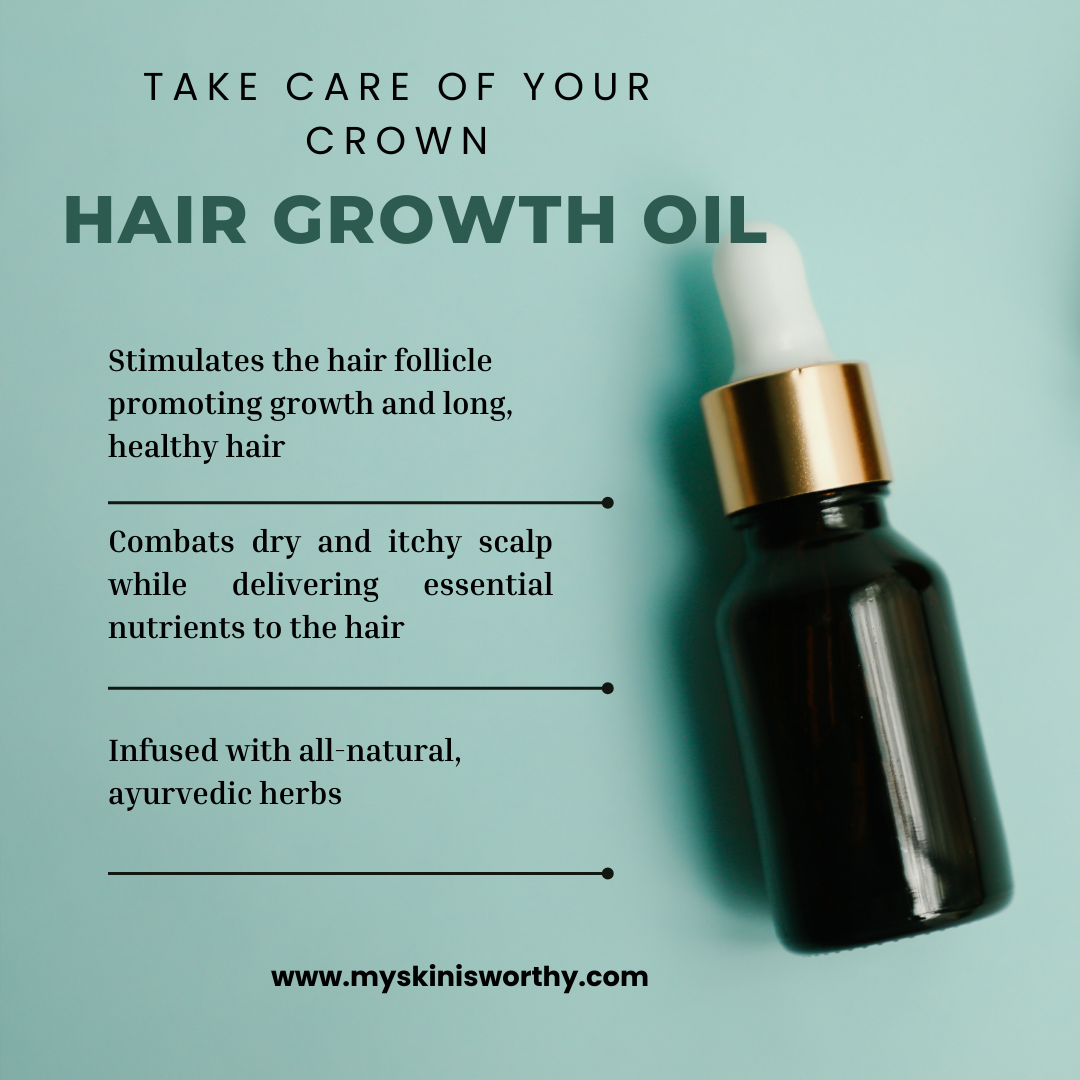 A dropper bottle of scalp stimulating oil with a amber brown tint.