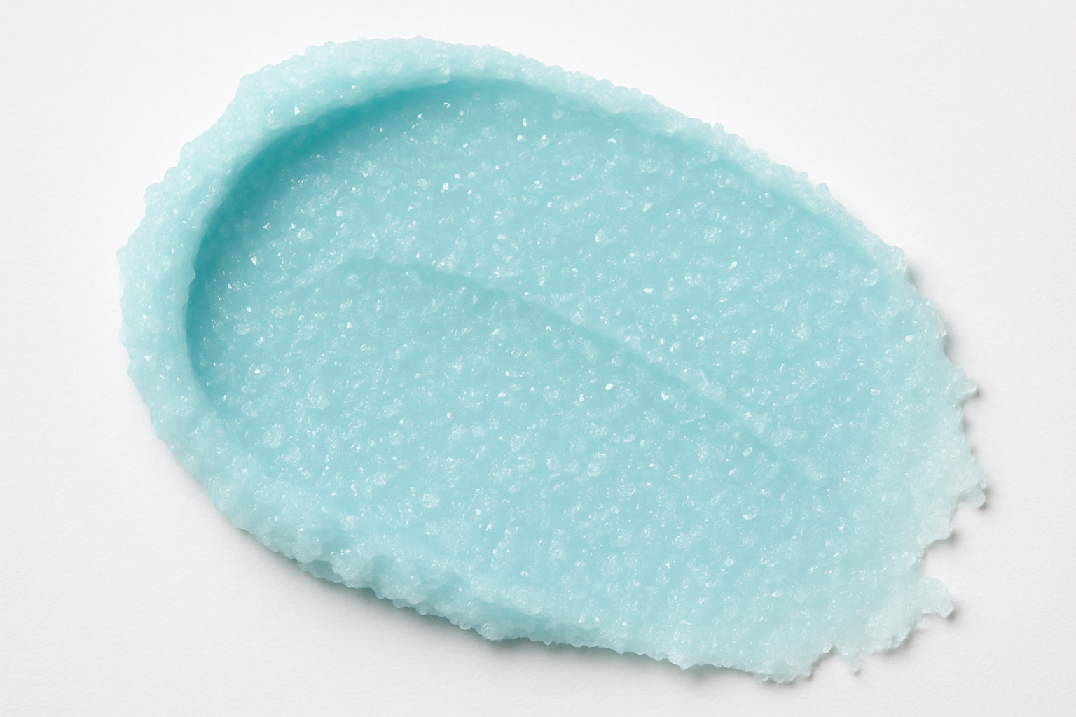 create a swatch of a creamy pastel blue sugar body scrub